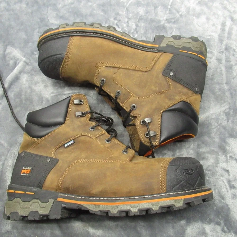Timberland PRO Work Boots Men 15 Wide Brwn‎ Waterproof Composite Toe Boondock 6